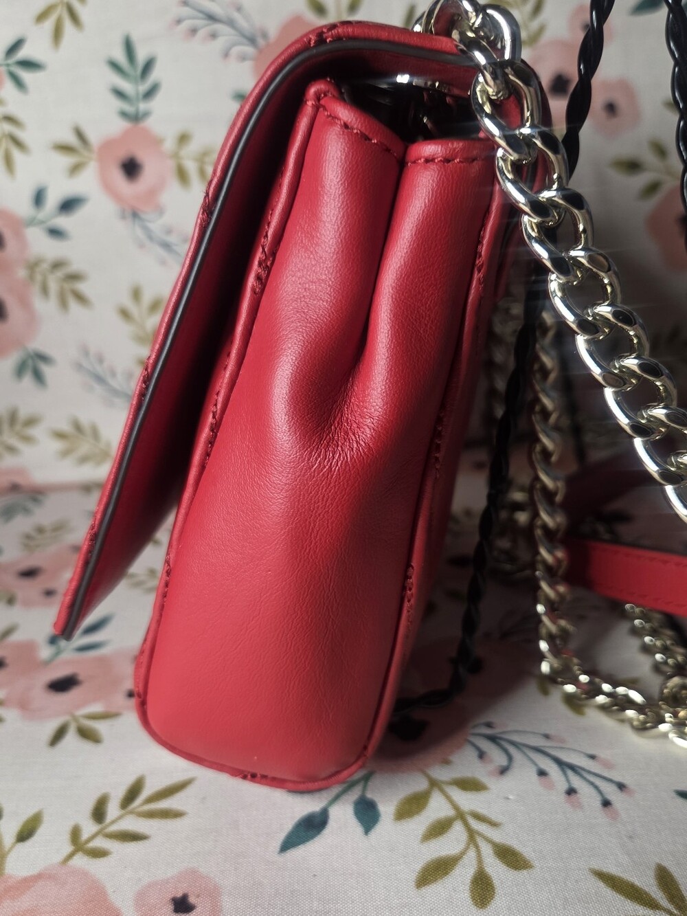kate spade Quilted Red Chain Shoulder Bag - Picture 8 of 9